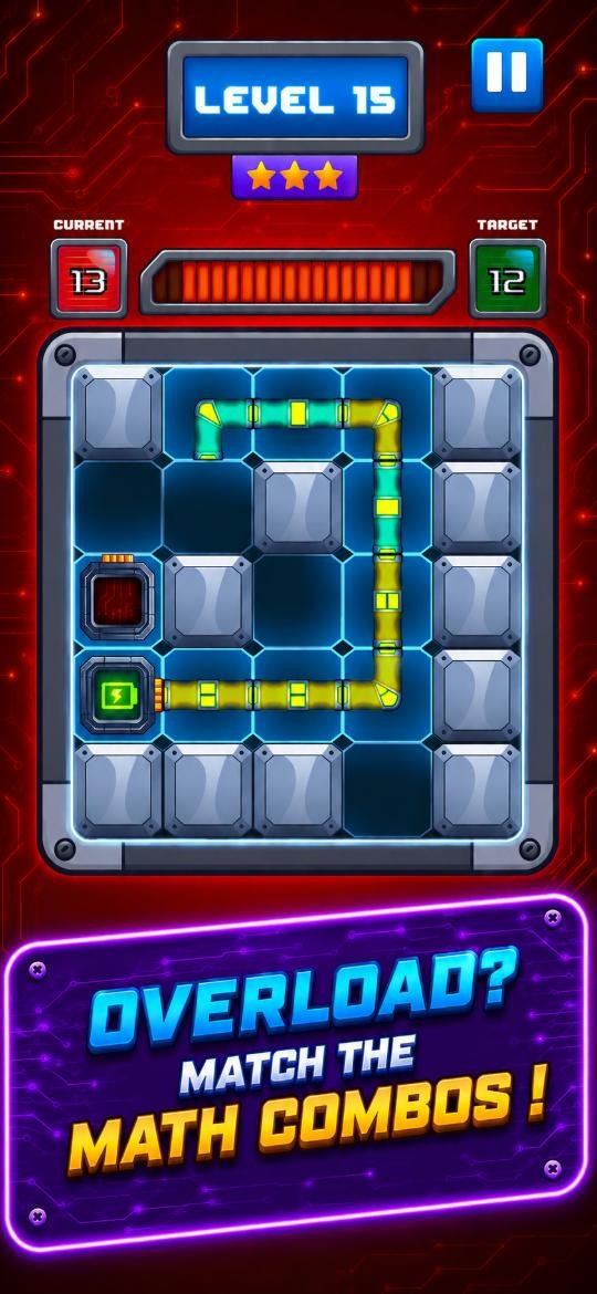 Circuit Connect gameplay, match the math combos